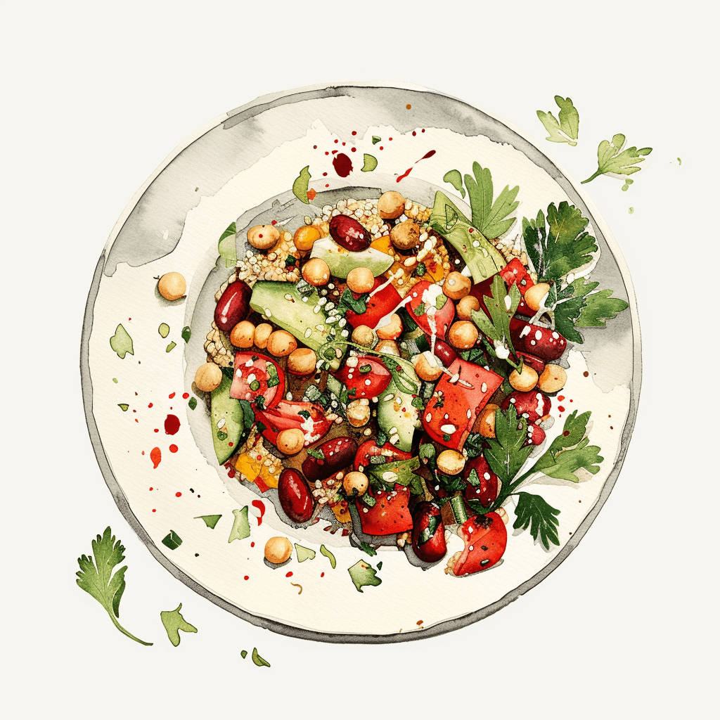 2 - 9E SALADE DE CHOU-FLEUR / RAISINS / NOIX / SESAME / PIMENTS