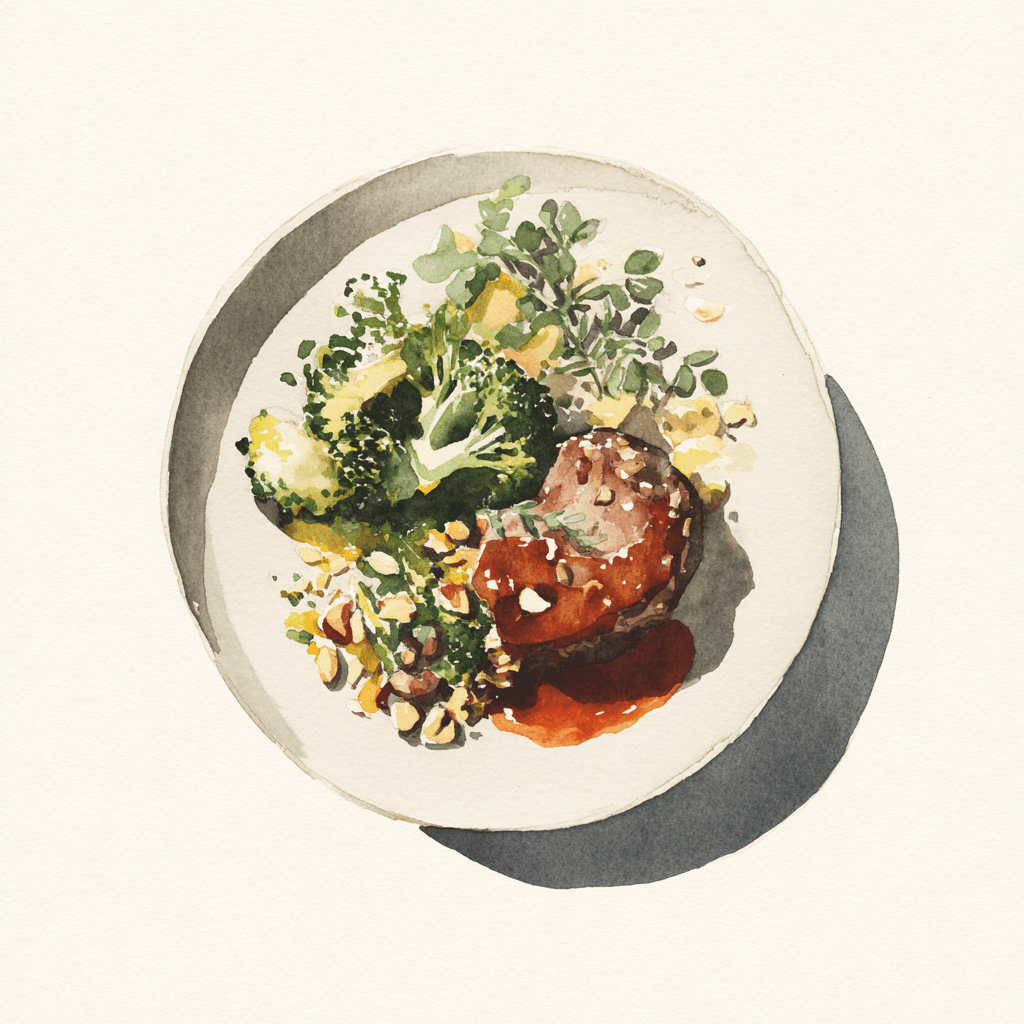 2 - 13P TAJINE D'AGNEAU, LEGUMES DE SAISON ET ABRICOTS, COUSCOUS PERLE AUX HERBES VERTES