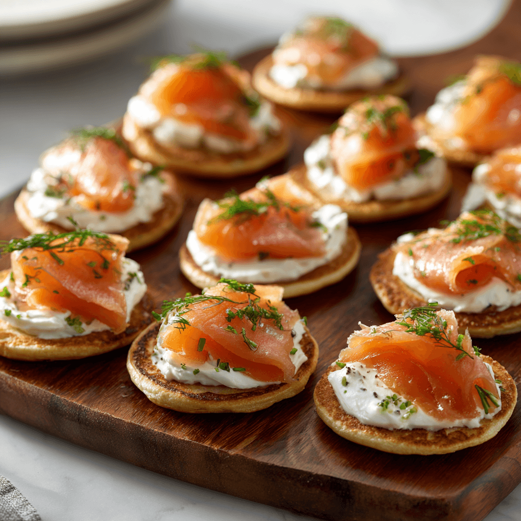 PLATEAU BLINIS AU SAUMON FUME (Prix/pers)